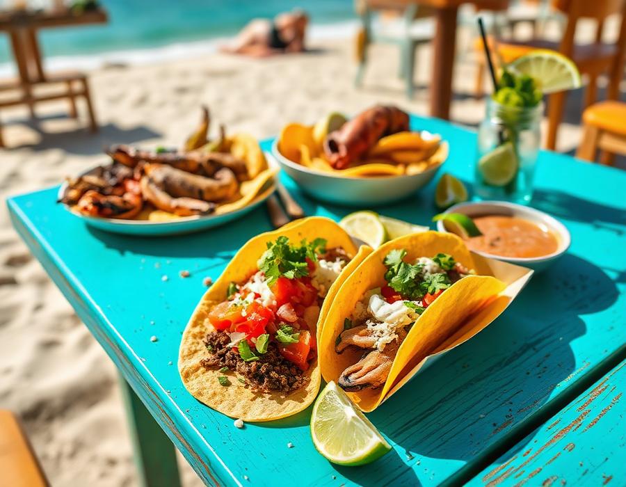 Beachside dining